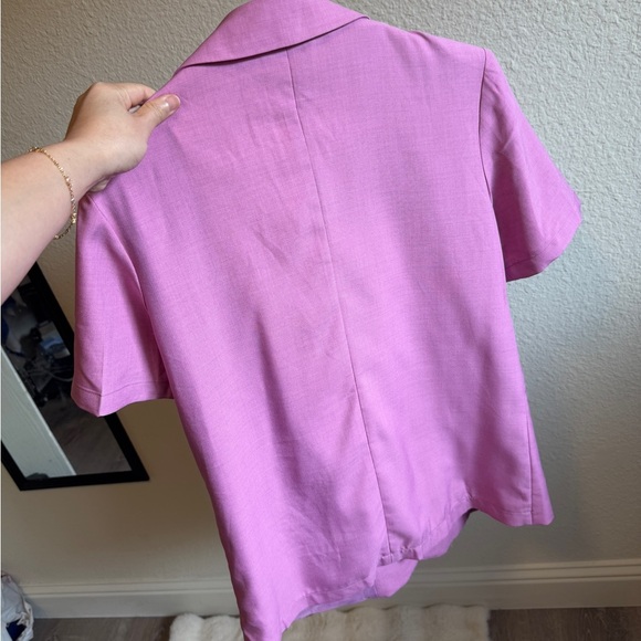 Pomelo brand Women's Pink Short Sleeve Blazer ( size S ) - Picture 10 of 15